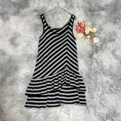 JILL STUART ジルスチュアート（M）ノースリーブ ワンピース ボーダー