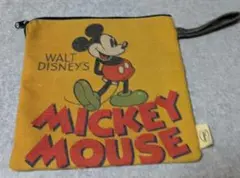 ヴィンテージ調　ディズニー　ミッキーポーチ