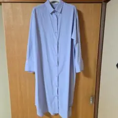 Samansa Mos2 blue シャツワンピース