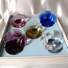 どんちゅけ様専用　銀座和光　スガハラ　5個セット　花箸置き