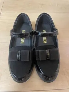 黒いリボン付きフォーマルシューズ20.5cm