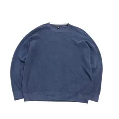 7AS11 BANANA REPUBLIC 無地　コットンニット　ネイビー　M