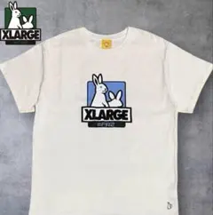 【希少】XLARGE×#FR2 コラボTシャツ 刺繍ロゴ ウサギ 白 XLサイズ
