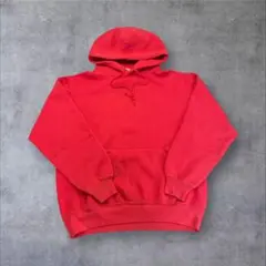 90s ラッセル USA製 プルオーバーパーカー M 赤 レッド　短丈