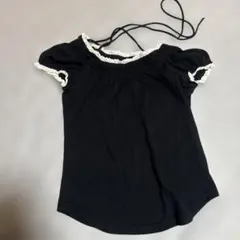 Emily temple cuteブラック 半袖Tシャツ レース装飾のサムネイル