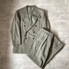豪華5点セット✨90sCELINE春夏ダブルブレストスーツ+ネクタイ3本グレー 