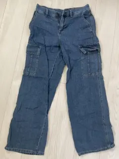 GU カーゴデニムパンツ Mサイズ ブルーのサムネイル