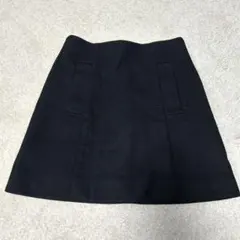 COS ウールカシミヤミニスカート ブラック 2のサムネイル