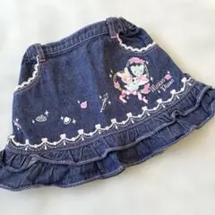 本日削除‼️激レア‼️mezzo piano デニムスカート ウサギ刺繍 リボン 本日削除‼️激レア‼️mezzo piano デニムスカート ウサギ刺繍 リボン