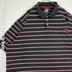 2143 BeverlyHillsPoloClub ボーダーポロシャツ XLのサムネイル