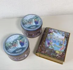 ファンタジースプリングス　アナと雪の女王クッキー缶本型お菓子缶3点セット