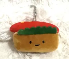 新品★クオリア★にっこりーノ★ファーストフードのぬいぐるみ★ホットドッグ★ガチャ