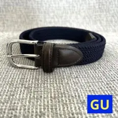 GU　ジーユー ストレッチメッシュベルト ネイビー 紺色 新品未使用のサムネイル