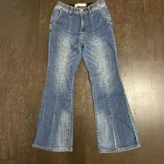 ccクロス　美脚フロントスリットフレアデニム24
