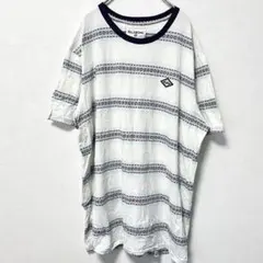 希少✨BILLABONG【XL】ジャガード 総柄 ストライプ Tシャツ