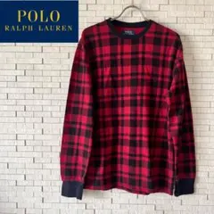 【人気古着】POLORALPHLAUREN ラルフローレン　チェック ロンT L