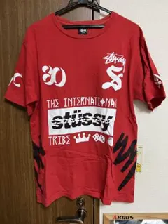 Stussy グラフィックプリント Tシャツ 赤