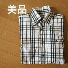 美品　BURBERRY BLACK LABEL 長袖シャツ サイズ2 ホースロゴ