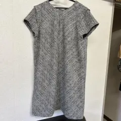 ZARA BASIC ザラベーシック 総柄 半袖ワンピース サイズLのサムネイル