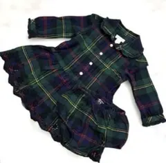 【美品】ラルフローレン ベビー チェック柄ワンピース ブルマ付き 80cm