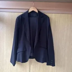 ストライプ パンツスーツ 黒