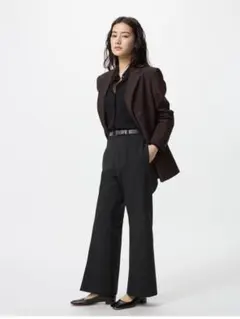 《お値下げ》UNIQLO スマートフレアパンツ 丈短め