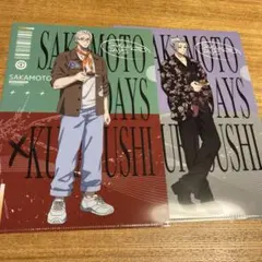 サカモトデイズ×くら寿司 クリアファイル２枚セット（坂本太郎・南雲・楽・スラー）