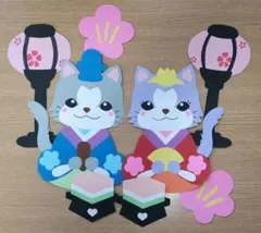 壁面飾り　3月　ひな祭りG-1