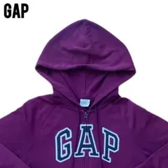 【美品】GAP ギャップ ビッグロゴ ジップアップパーカー XXS y2k 短丈