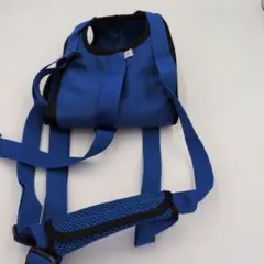 青いメッシュ素材の小型犬用ソフトハーネス（胴輪）Mサイズのサムネイル
