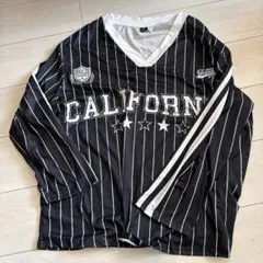 CALIFORNIA ストライプ長袖Tシャツ 0XL