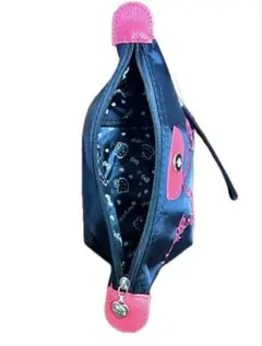 Hello Kitty ハローキティ ブラック×ピンク ポーチ ショルダーバッグ