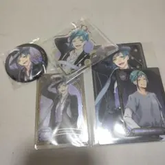 ツイステ フロイド 缶バッチ アクリルキーホルダー カード セット