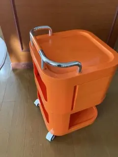 オレンジ　プラスチック収納カート　マルチワゴン