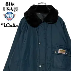 80s〜90sヴィンテージUSA古着 walls ブリザードジャケット 紺 XL