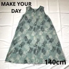 【Make YOUR DAY】ノースリーブワンピース 140cmのサムネイル
