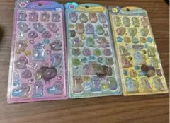 うるちゅるポップシール おぱんちゅうさぎ んぽちゃむ 3枚セット