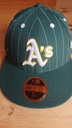 新品タグ付き NEWERA製 オークランド・アスレチックス キャップ 57.7㎝