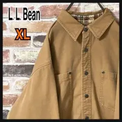 《レア》L.L.bean エルエルビィーン　シャツ　長袖シャツ　XL ブラウン