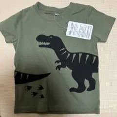 恐竜プリント Tシャツ 90サイズ オリーブグリーン