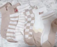 新品☆靴下 レディース 6足 まとめ売り クマ ベア ワンサイズ くるぶし