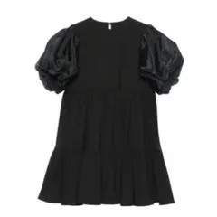 eimy istoire シアースリーブティアードミニワンピース