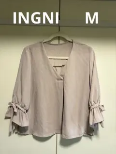 INGNI ブラウス　七分袖　ベージュ　Mサイズ
