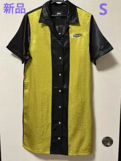【新品】stüssy 半袖シャツワンピース［サイズS］
