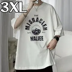 トップス Tシャツ 半袖 クルーネック オーバーサイズ シンプル 3XL 白