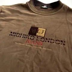 MICHIKO LONDON JEANS ロゴ刺繍 スウェット 茶 M
