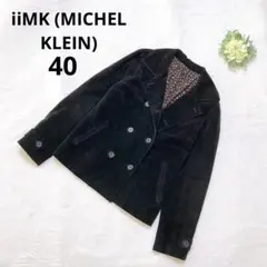 ミッシェルクラン コーデュロイPコート ジャケット ダブルプレスト 秋冬 黒 L