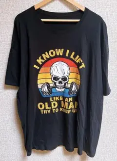 海外古着　Iスカル メッセージTシャツ ブラック　オーバーサイズ