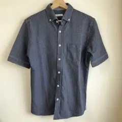 MEN'S MELROSE 半袖シャツ ネイビー Mサイズのサムネイル