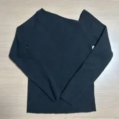 INGNI イング アシンメトリーオフショルダー 黒 ニット
